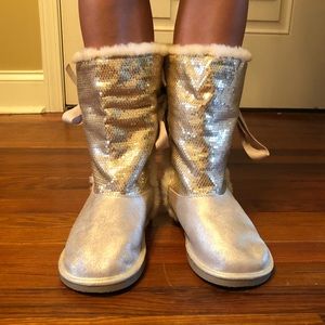 Land’s End gold winter boots